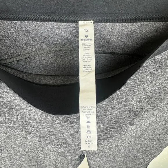 Lululemon Box It Out Tight Heathered Grey Black W5AU7S Luxtreme Leggings 12 - Picture 13 of 16